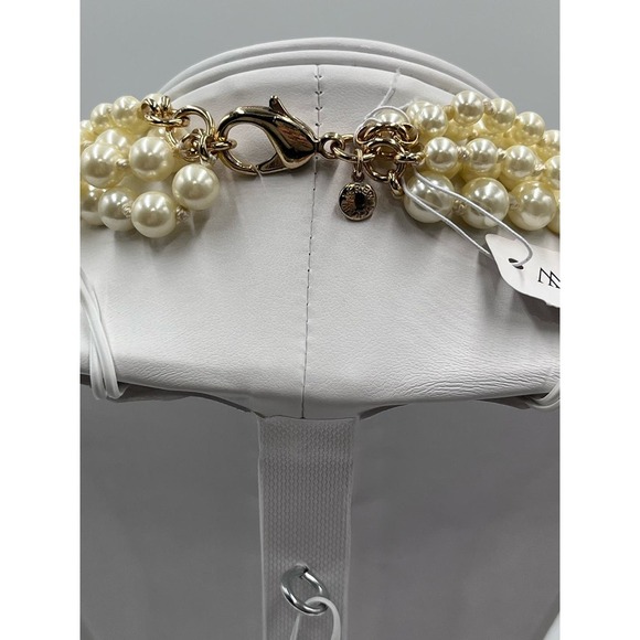 J. Crew Five Multi-Strand Cream Round Faux Pearl Necklace New‎ - Picture 9 of 13